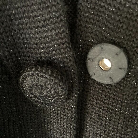 White House | Black Market Cardigan, Black with sparkle threads, Size M - Picture 3 of 7